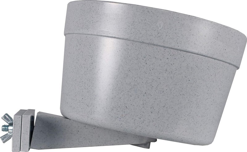 LixitÂ® Kennel Cage Food or Water Bowl - Non Spill Hanging Removable Dog Crate Bowls - Carrier Water Food Bowl for Dogs or Cats - Attaches to Cage for Convenient Feeding and Drinking (Gray, 40 Ounce) - Image 2